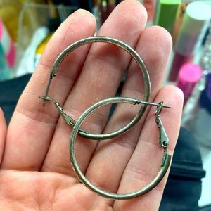Mini silver hoops